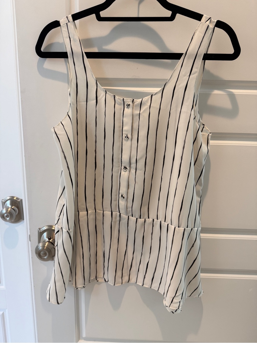 Hatch Maternity Striped Sleeveless Top - White/Black